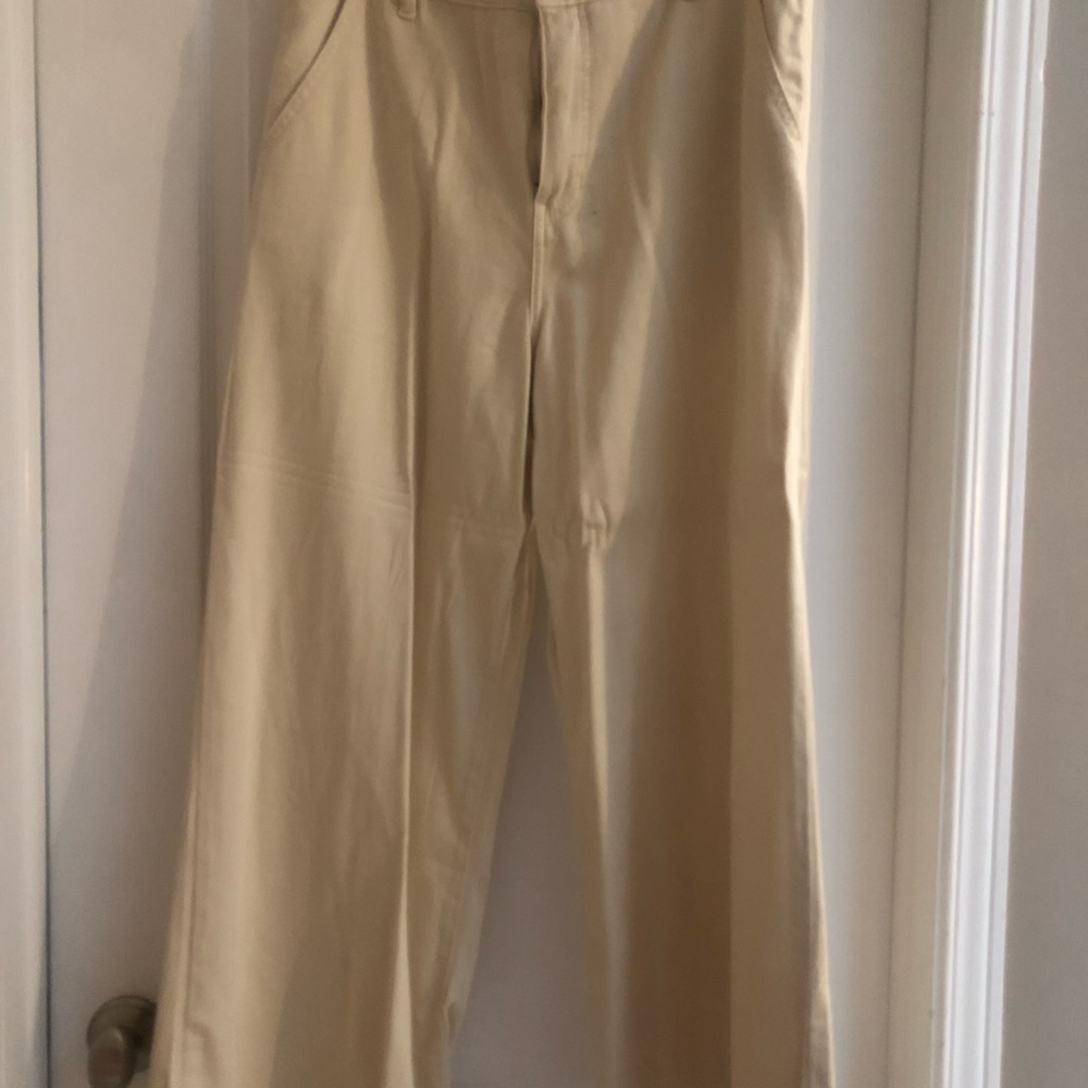 Banana Republic Cream High-Rise Trousers